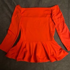 Off the shoulder peplum top